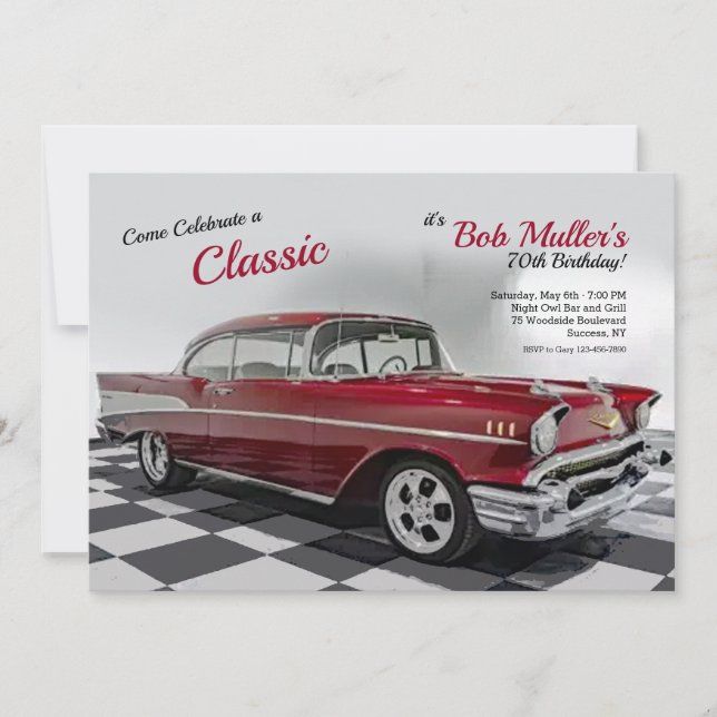 Invitation aérienne Chevy Bel 1957 (Devant)