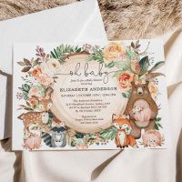 Affaire de Woodland Animals Pumkin Floral Baby Sho