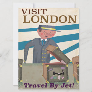 Invitation Affiche d'art de voyage vintage Visit London