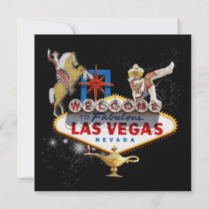 Invitation Affiche de bienvenue Las Vegas Sur Arrière - plan