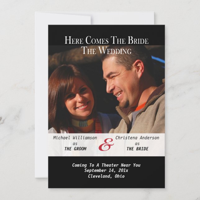 Invitation Affiche de film Annonce de sauvegarde de date (Devant)