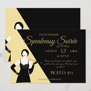 Invitation Affiche de la Great Gatsby 1920 Flapper Party