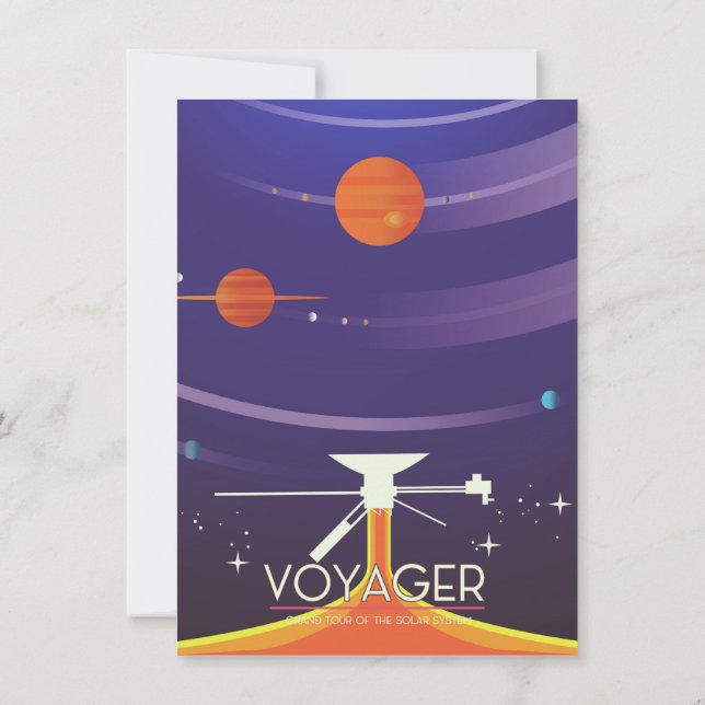 Invitation Affiche de la science du Grand Tour de Voyager (Dos)