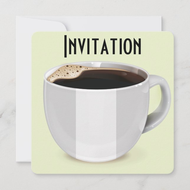 Invitation Affiche de publicité vintage sur le café (Devant)