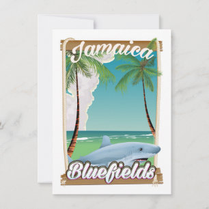 Invitation Affiche de vacances à la plage de Bluefields, Jama