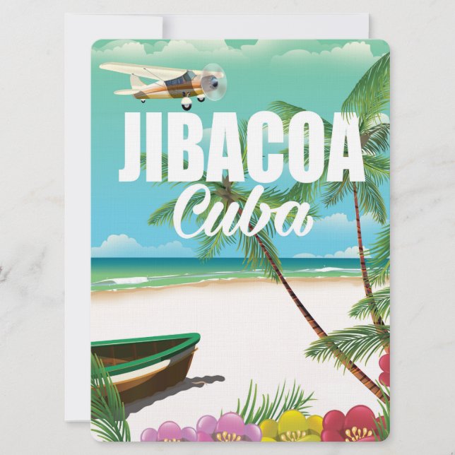 Invitation Affiche de vacances de la plage de Jibacoa (Devant)
