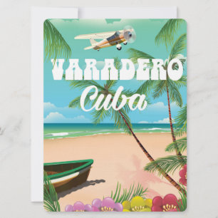 Invitation Affiche de vacances de plage cubaine à Varadero