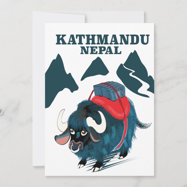 Invitation Affiche de voyage à Katmandou Népal sur toile (Devant)