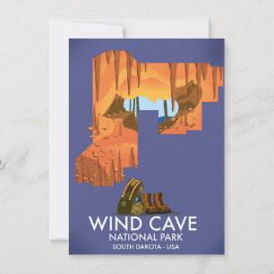 Invitation Affiche de voyage de randonnée du parc national de