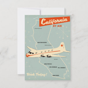 Invitation Affiche de voyage de style californien des années