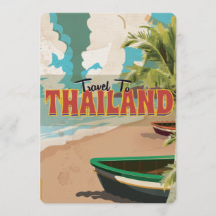 Invitation Affiche de voyage des Mariages thaïlandais