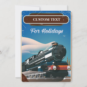 Invitation Affiche de voyage en train personnalisée