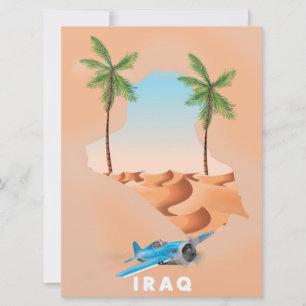Invitation Affiche de voyage illustrée de l'Irak.