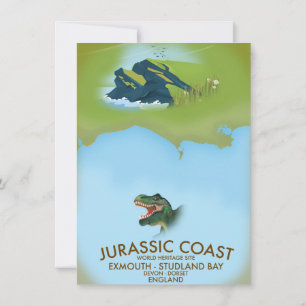 Invitation Affiche de voyage Jurassic Coast Angleterre côte s