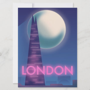 Invitation Affiche de voyage Londres néon