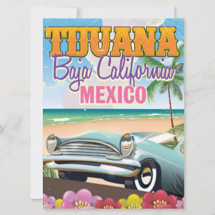 Invitation Affiche de voyage Tijuana Basse-Californie Mexique