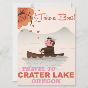 Invitation Affiche de voyage Vintage Crater Lake Oregon