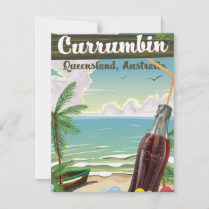 Invitation Affiche de voyage vintage Currumbin Australie