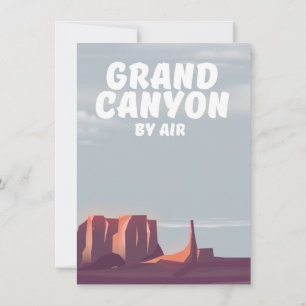 Invitation Affiche de voyage vintage Grand Canyon By Air.
