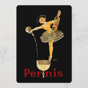 Invitation Affiche publicitaire pour le vin Pernis de Leonett
