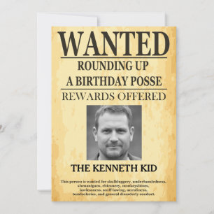 Invitation Affiche Recherchée du Vieux-Ouest 🤠 50e anniversa