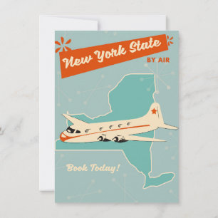 Invitation Affiche rétro de l'État de New York.