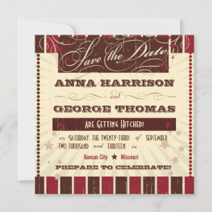 Invitation Affiche Rustique : Chocolat Bourgogne Enregistrez 