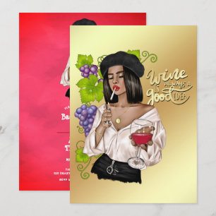 Invitation Africaine Américaine Française Woman Bachelorette