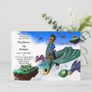 Invitation African American Boy Birthday Party