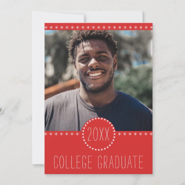 Invitation African American College Graduate Photo Party (Devant)