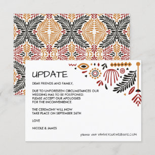 Invitation Africana   Actualisation du MARIAGE Ankara Kente