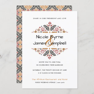 Invitation Africana   Moderne Mariage Ankara Kente