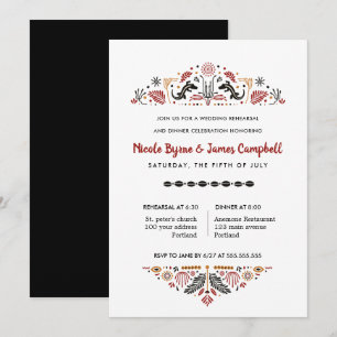 Invitation Africana   Repas de répétition Ankara Kente modern