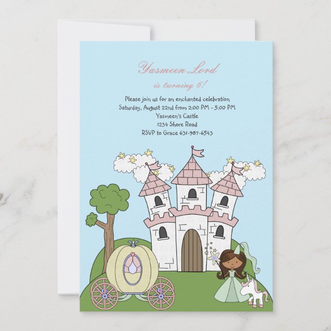 Invitation afro-américaine de la princesse du chât (Devant)