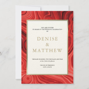 Invitation Agate Collection Poinciana Rouge
