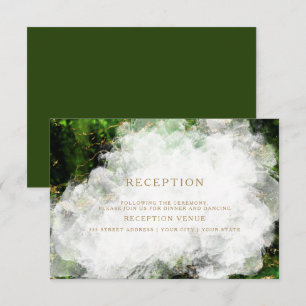 Invitation Agate de cristal d'émeraude Abstraite