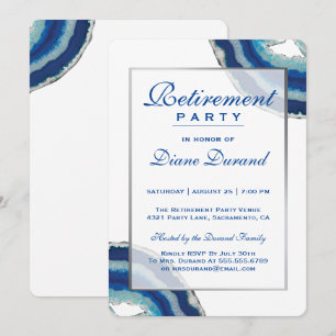 Invitation Agate de l'invitation   de partie de retraite de