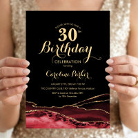 Agate Noir Rouge Or 30e Anniversaire