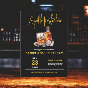 Invitation Âgé à la perfection Hommes 50e anniversaire de Whi