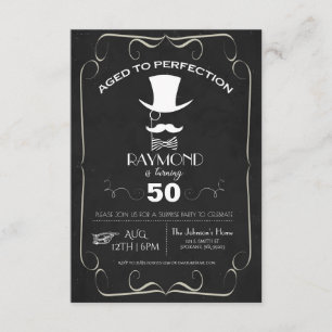 Invitation Âgé à l'invitation adulte de fête d'anniversaire