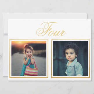 Invitation Âge du marié Élégant Classe Table d'or Numéro