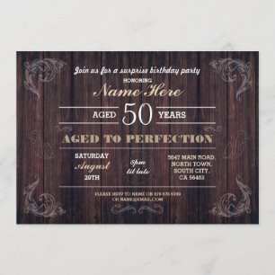 Invitation Âgé tous hommes en bois d'âge de perfection à