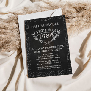Invitation Âge vintage à la perfection