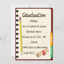 Agenda Carnet Classeur Graduation Photo Party