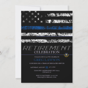 Invitation Agent de police   Ligne bleue fine retraite de pol