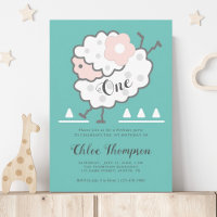 Agneau de saut simple et mignonne Cyan & blanc 1er