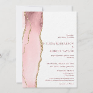 Invitation Agneau rose roux moderne