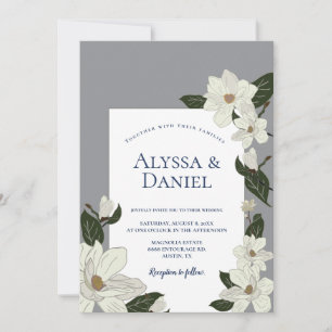 Invitation Agrandir les fleurs Bold Magnolia Mariage