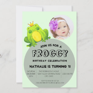 Invitation Agréable et amusant Enfants Abstraits Grenouille A
