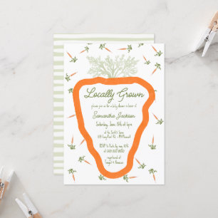 Invitation Agricole cultivée localement Baby shower neutre po